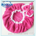 microfiber lovely bow lace edge dryer hair hat